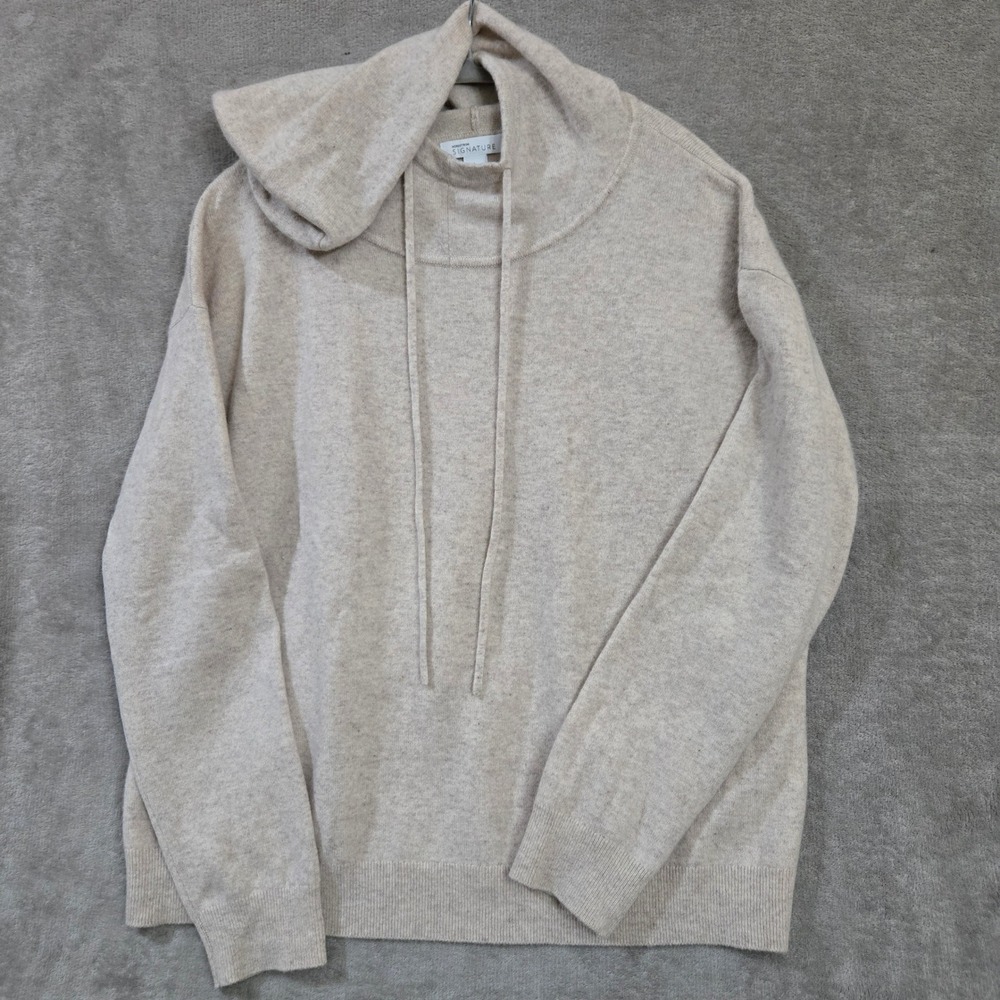 Nordstrom Signature Cashmere Hoodie Women Large Quiet Luxury Minimalist Capsule